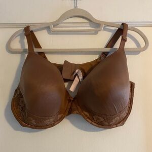 Victoria's Secret Lined Perfect Coverage Lace Chocolate Brown Size 40DDD